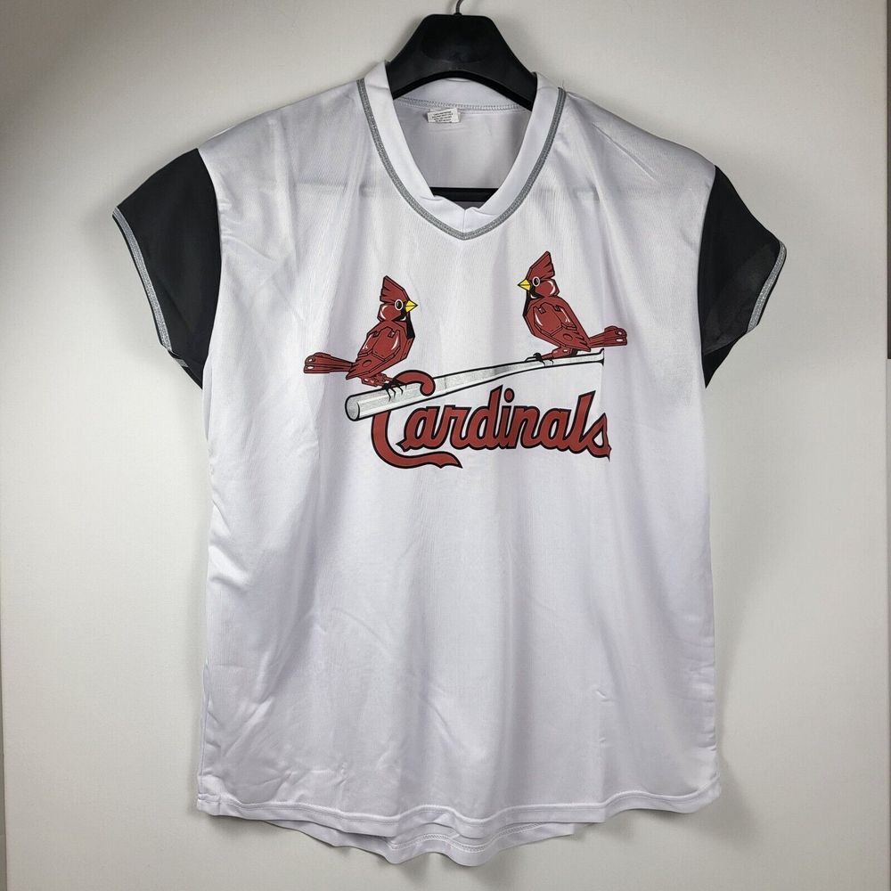 St.‎ Louis Cardinals Jersey Mens XL White Turn Ahead The Clock SGA Robotic Logo